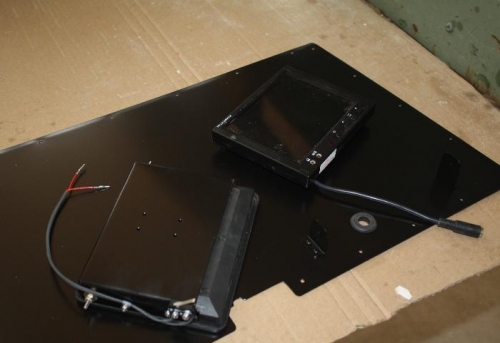 Monitor, mount, and panel cover.
