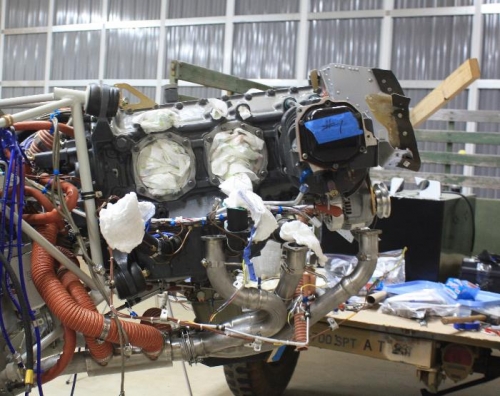 Right engine after removing cylinders.