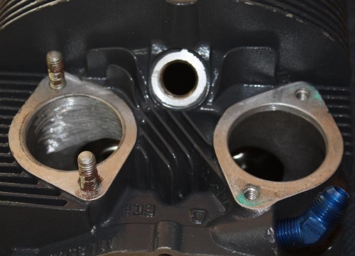 Scratched exhaust port.