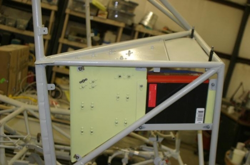 Outside view of main battery and panels