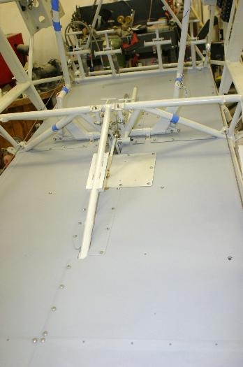 All but one floorboard is split to ease access