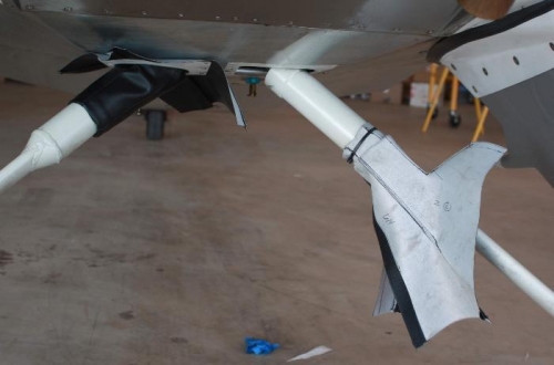 Trial fitting prior to trimming.