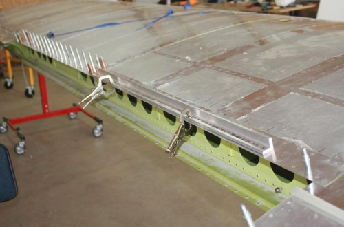 Ready to rivet inboard trailing edge.
