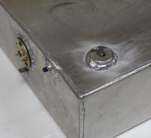 Fuel vent flange welded with bloopers.