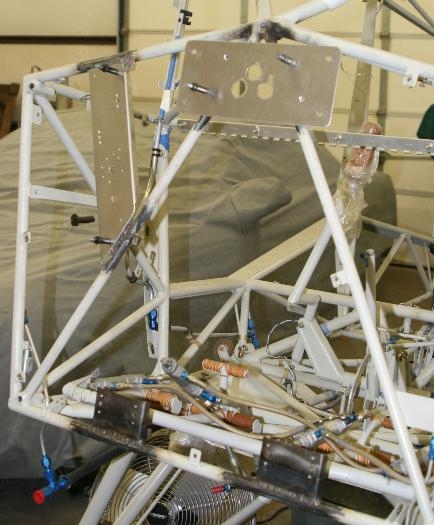 Front view of welded tabs and doublers.