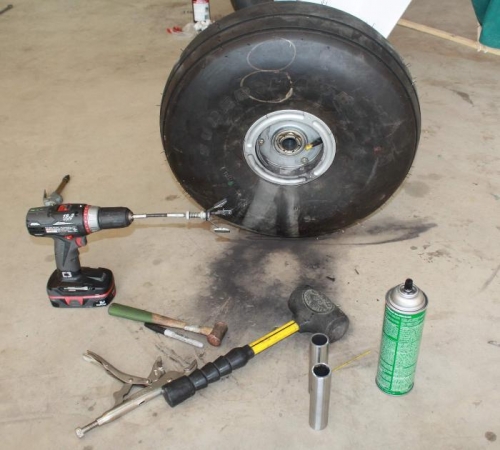 Everything needed, except the Loctite and the tire jack.
