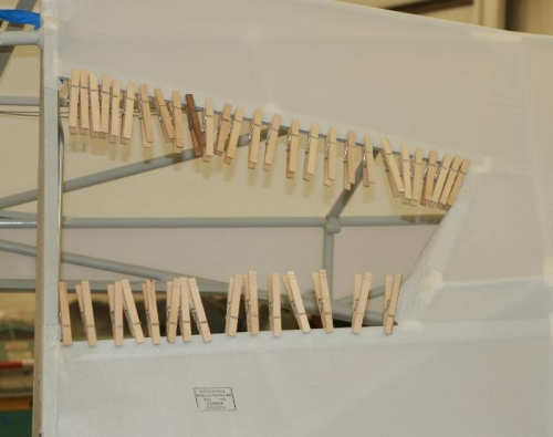 Flaps folded back and glued.