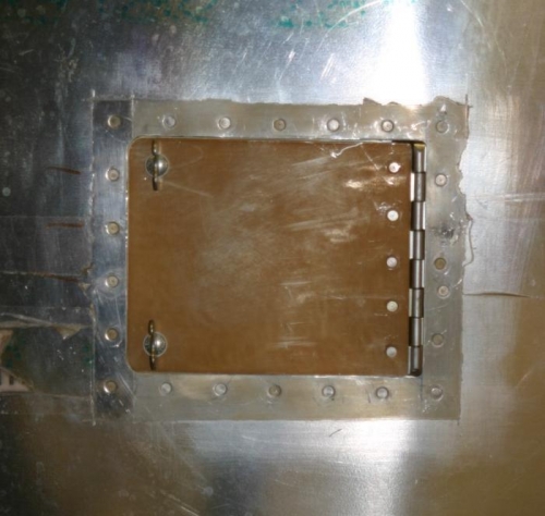 New oil access door.