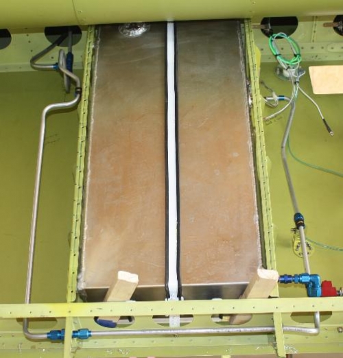 New aux tank fuel vent line.