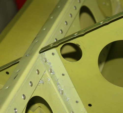 Aux tank fuel vent line cutout.