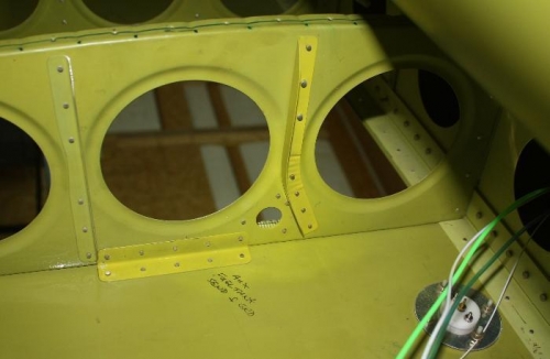 Aux inboard fuel outlet cutout, rib stiffener, and modified rib stiffener.