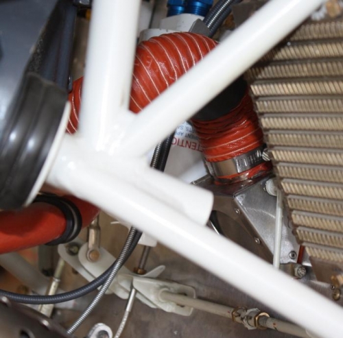 Heater valve duct termination.