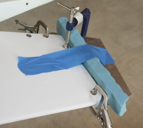 Blue foam prior to trimming.