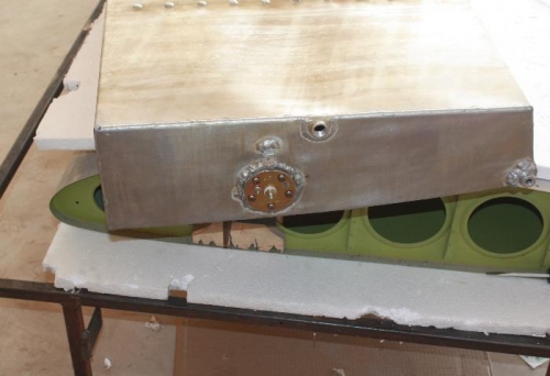 Installed Fuel Tank Sender and Alodined Fuel Tank.