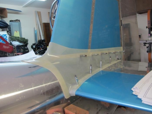 Upper Fairing Clecoed in Place