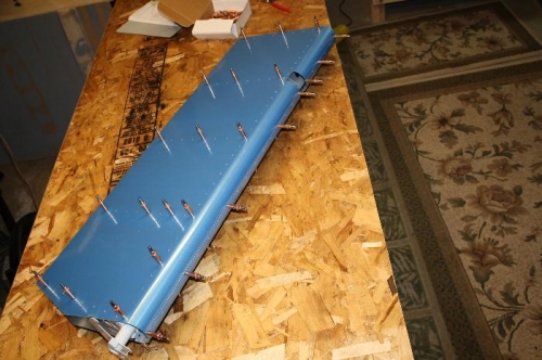 Clecoing Rudder Skin