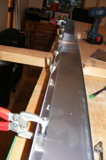 Clamping the doubler in place