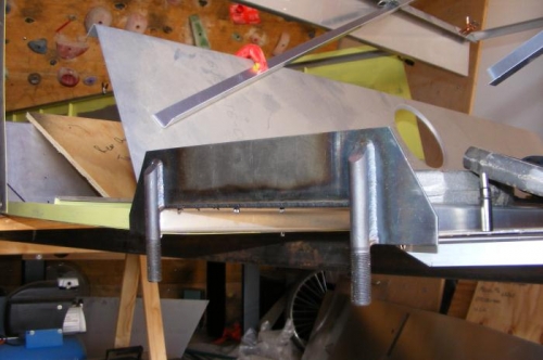 Side view of trial fit cleco'd