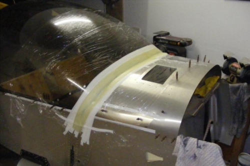 Front fairing with masked off areas