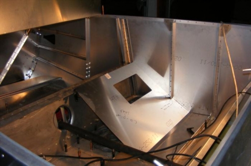 Setting up the seat pan for drilling into the fuselage