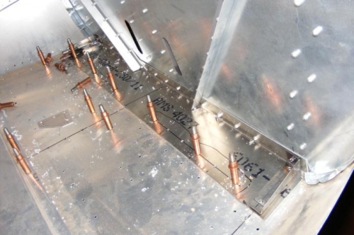 Modified firewall L angle installed.