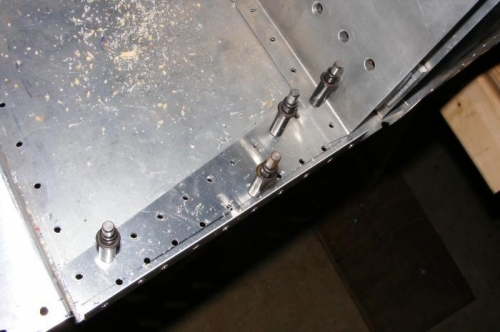 Angle drilled through floor into lower longer.