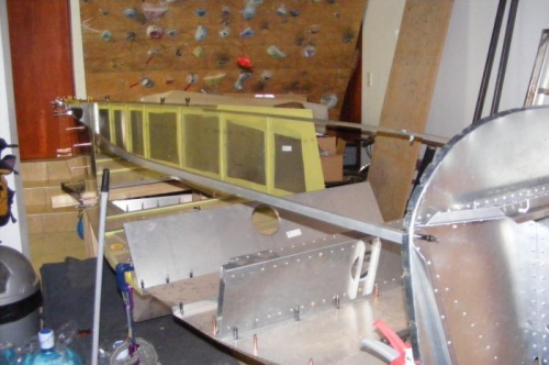 Rearwards view of longerons.