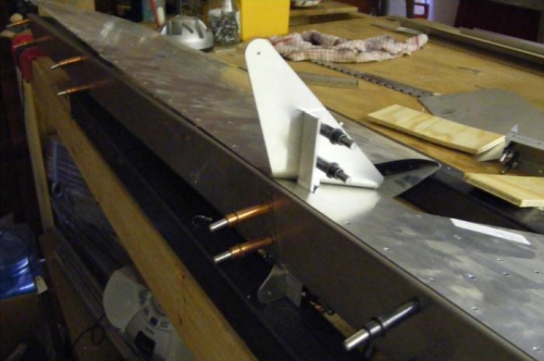 Outside view of cleco'd elevator horn.