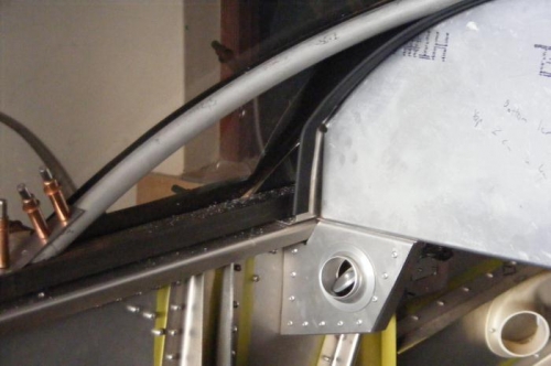 Interior view of flashing window.