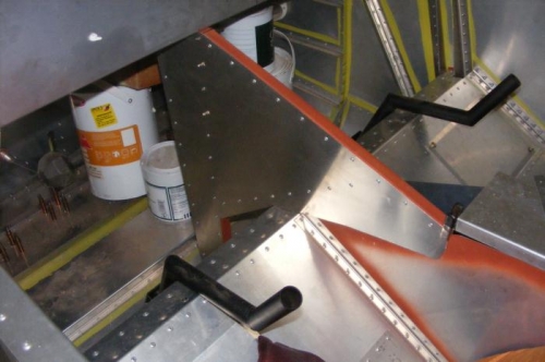 One final riveted side of the console