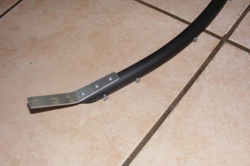 Close up of the attach points to the canopy rail