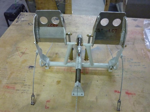completed rudder pedals