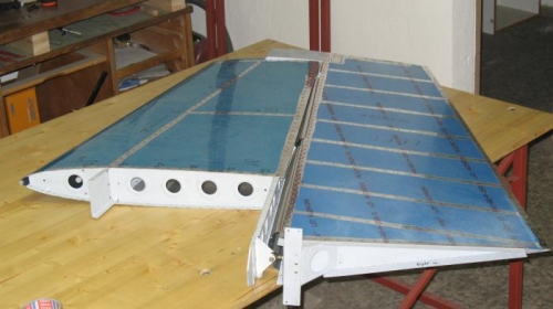 Rudder test-fitted to VS