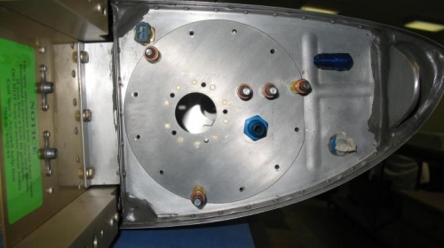 Fuel temperature probe (upper left) in right tank