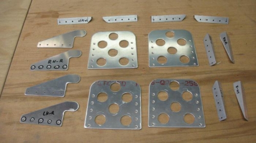 Parts for all four brake pedal assemblies.