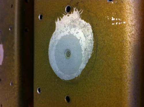Epoxy (clear) in CS hole