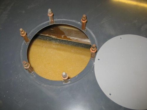 Nutplates being installed