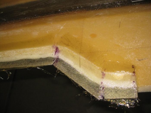 Finished layup.  Will be trimmed to fit