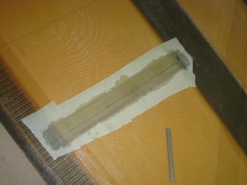 Used wing as mold and clear plastic tape for release