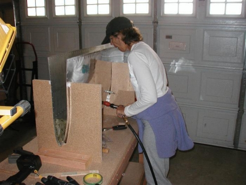 Mary does the riveting