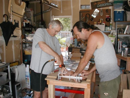 Doug helping w/ stiffeners