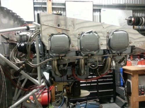 Right side of engine