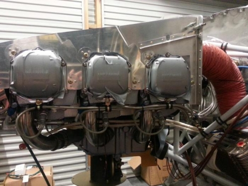 Left side of engine