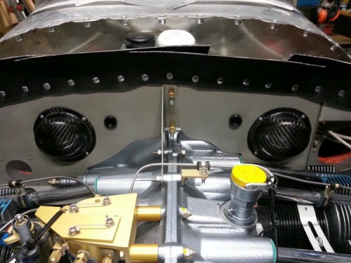 Put the baffle caps over the engine mounts