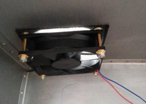 Demister fan mounted