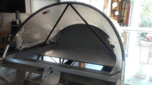 Rear canopy setting in place