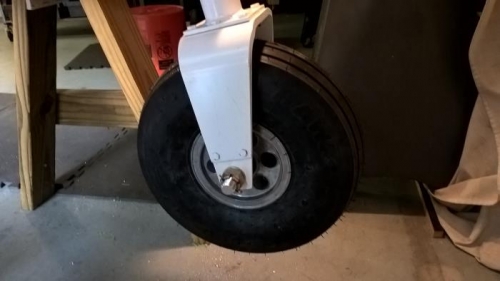 Nose Wheel mounted on nose gear