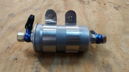 Fuel filter with brackets attached