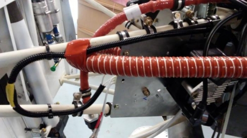 Alternator wiring in loom