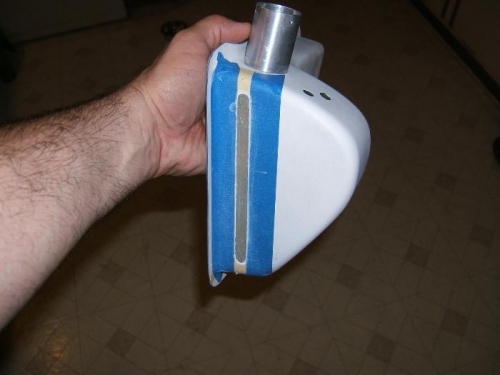 Sanding through the gelcoat for a sight guage